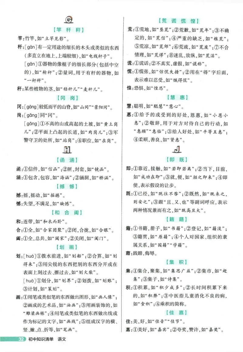 2026版53初中知识清单-语文