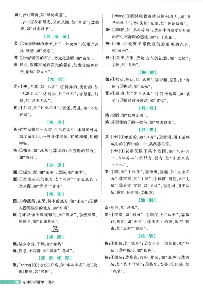 2026版53初中知识清单-语文