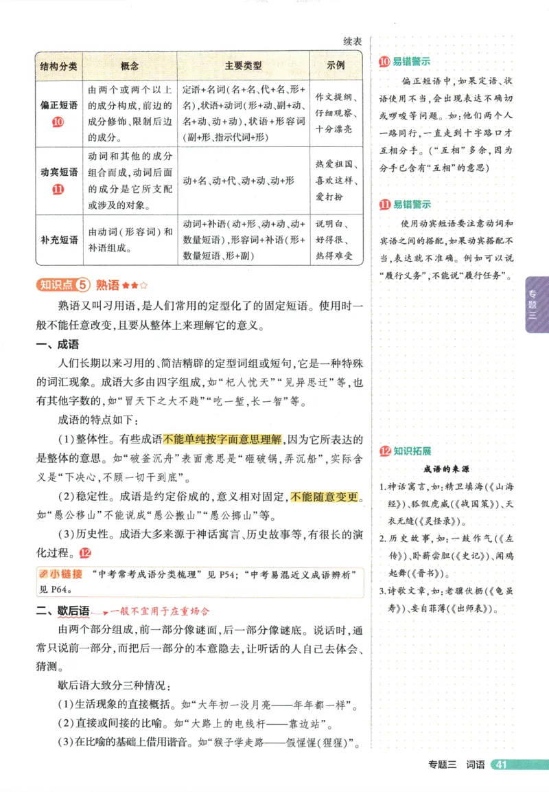 2026版53初中知识清单-语文