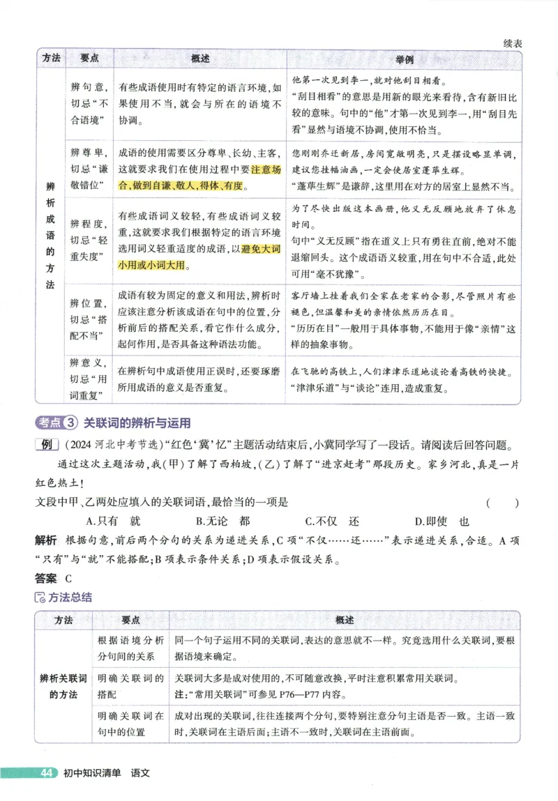 2026版53初中知识清单-语文