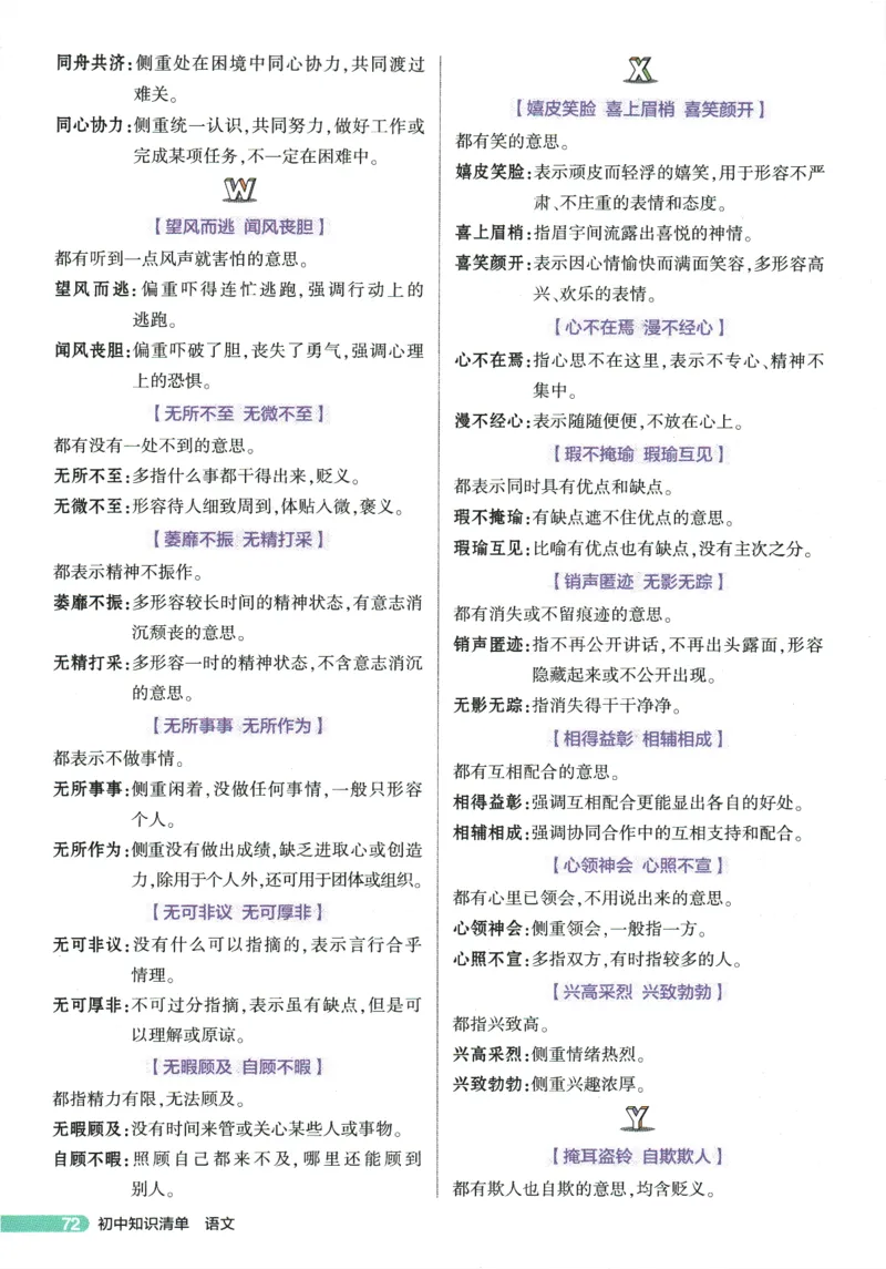 2026版53初中知识清单-语文