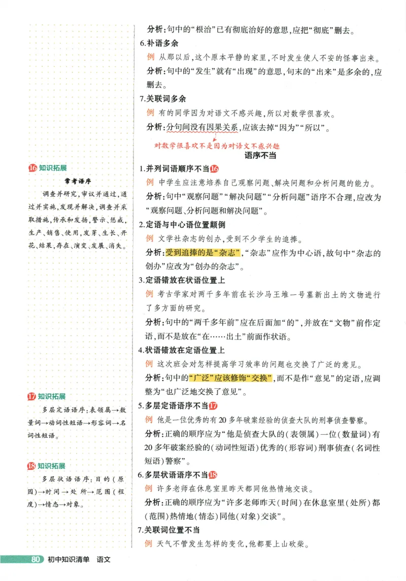 2026版53初中知识清单-语文
