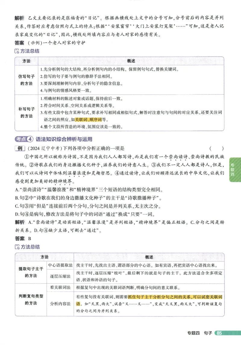 2026版53初中知识清单-语文