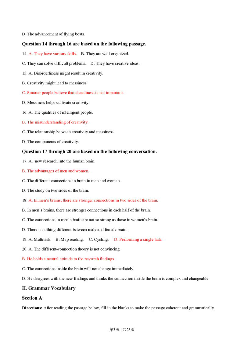 2019年高考英语试卷（上海）（春考）（解析卷）_英语历年高考真题_新&middot;PDF版2008-2025&middot;高考英语真题_英语（按试卷类型分类）2008-2025_自主命题卷&middot;英语（2008-2025）