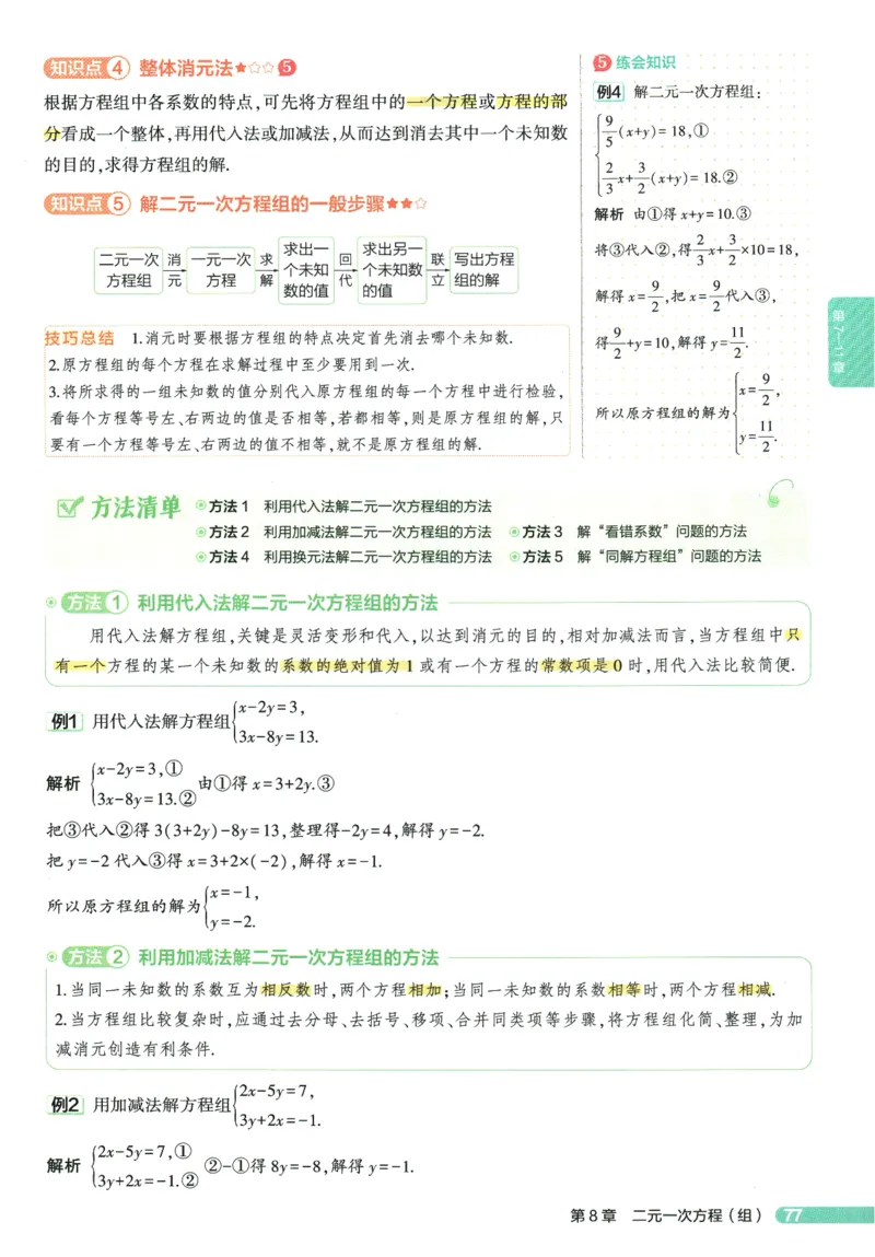 2026版53初中知识清单-数学