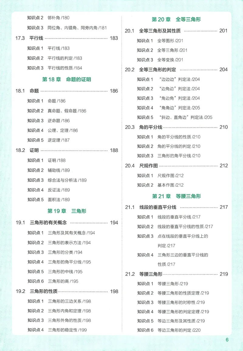 2026版53初中知识清单-数学