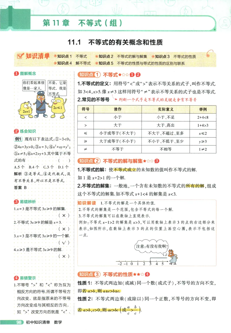 2026版53初中知识清单-数学