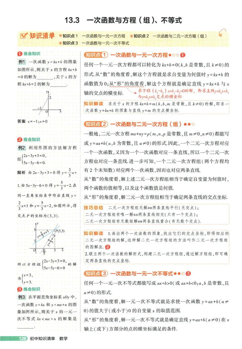 2026版53初中知识清单-数学