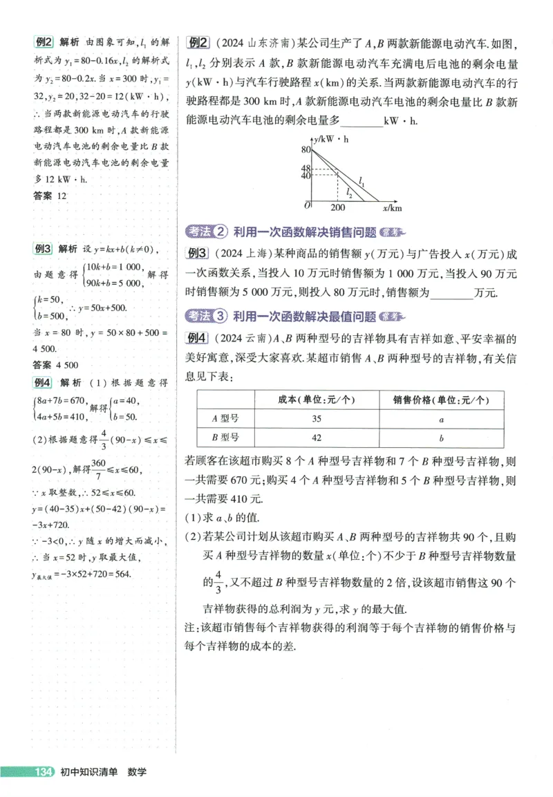 2026版53初中知识清单-数学