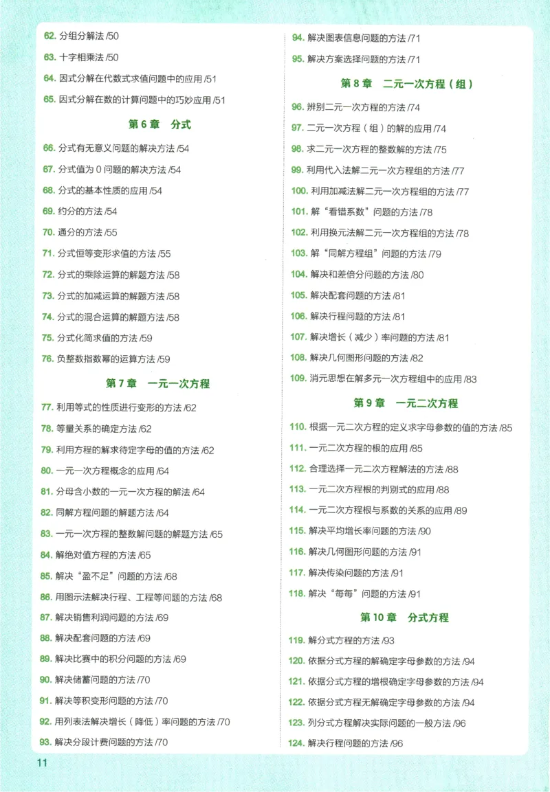 2026版53初中知识清单-数学