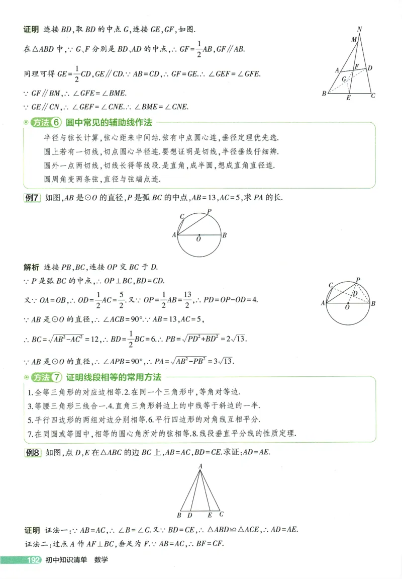 2026版53初中知识清单-数学