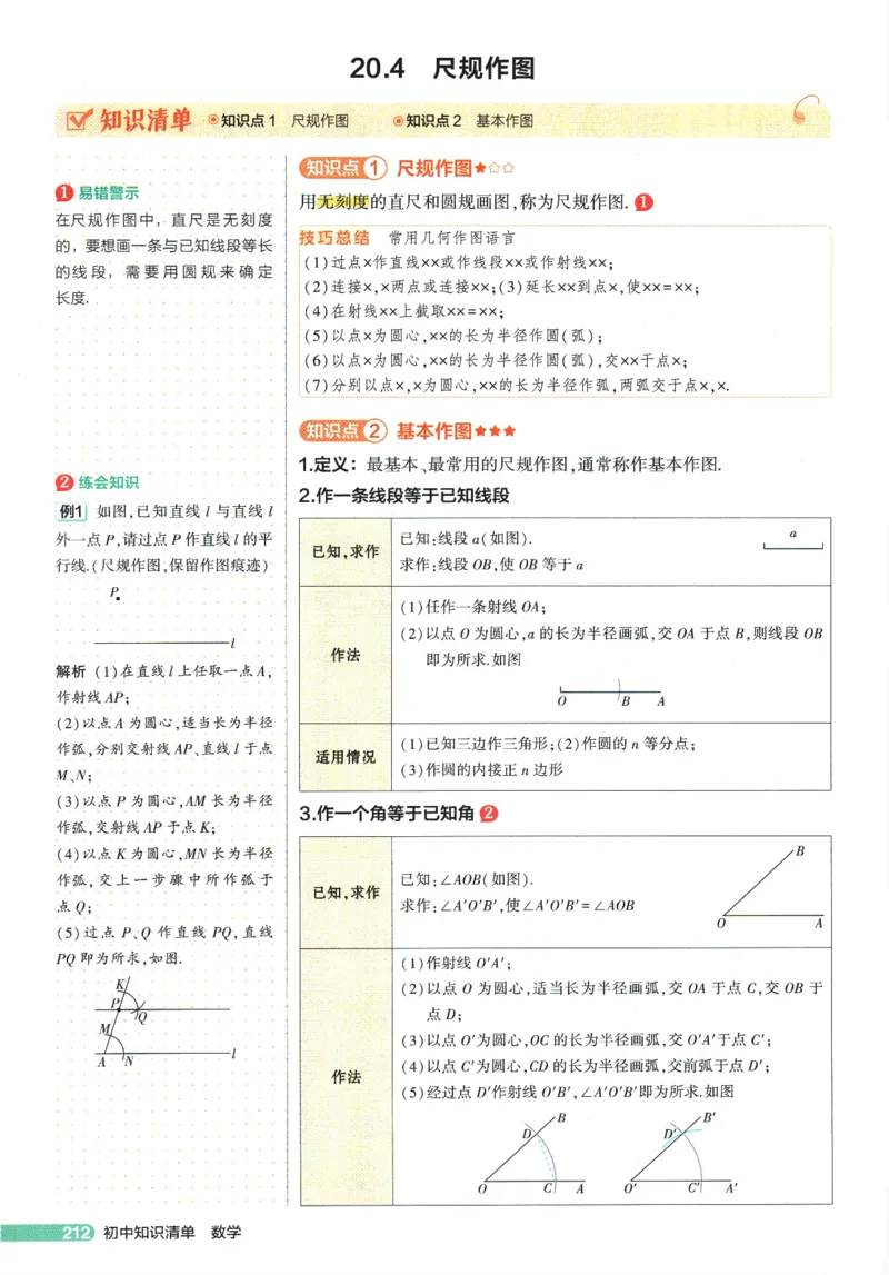 2026版53初中知识清单-数学