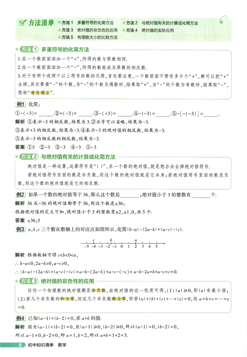 2026版53初中知识清单-数学