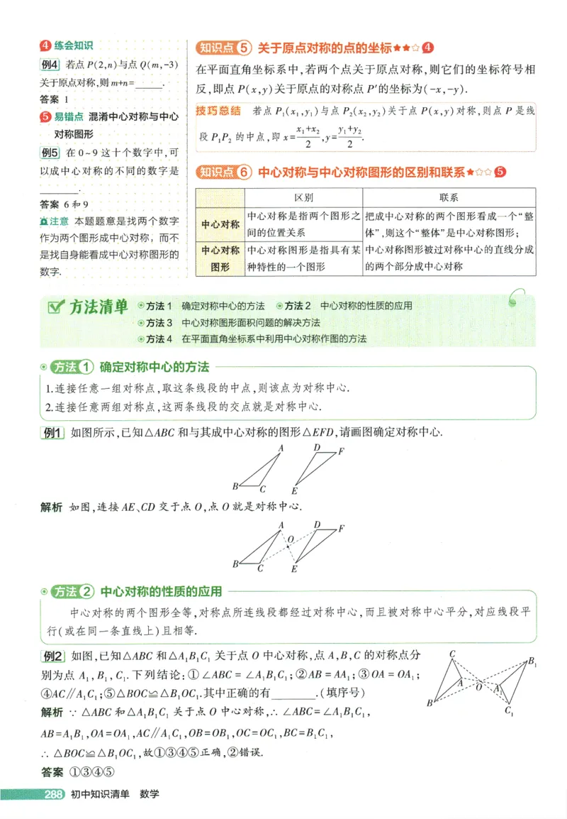 2026版53初中知识清单-数学