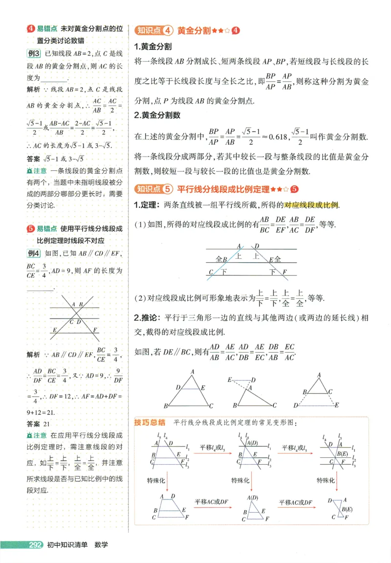 2026版53初中知识清单-数学
