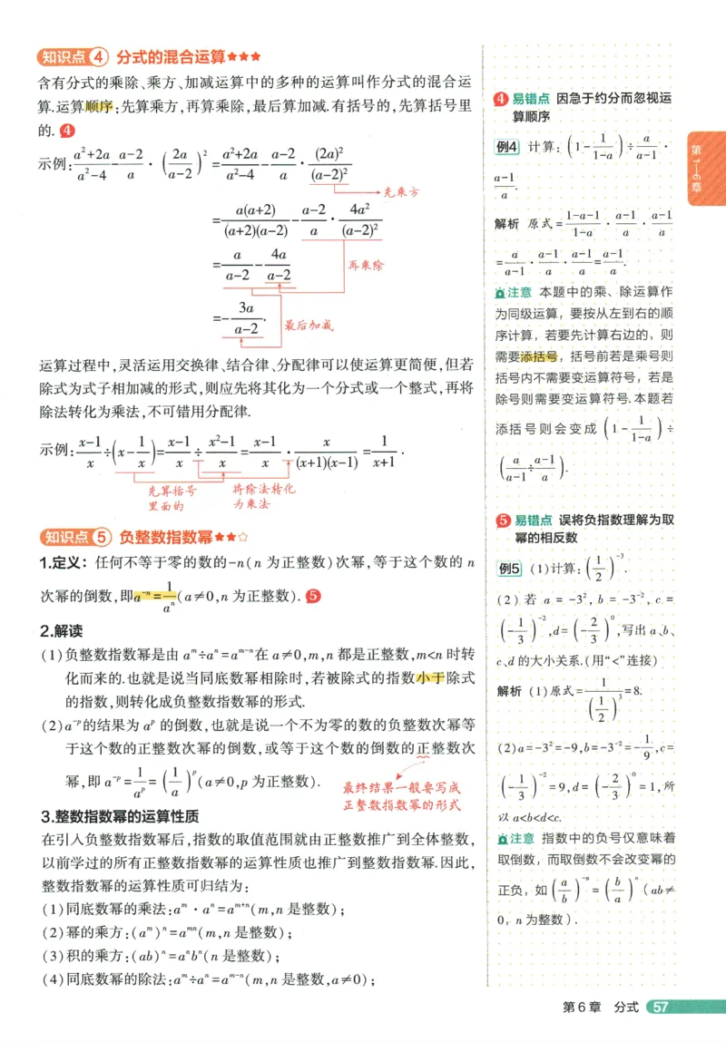 2026版53初中知识清单-数学