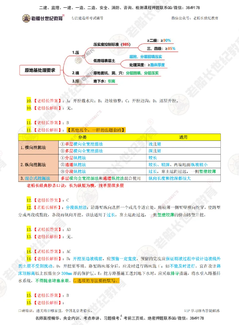 01老船长一建公路&mdash;&mdash;点题强化直播01-答案_2026年一级建造师_2026年一建公路_2025年一建公路SVIP_04-冲刺串讲✿考点强化✿小灶集训_21-公路《点题强化班》老船长JQ推荐_讲义