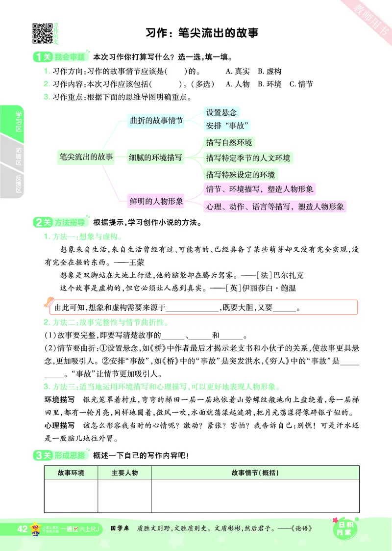 2025秋一遍过语文RJ6上主书_六年级上册