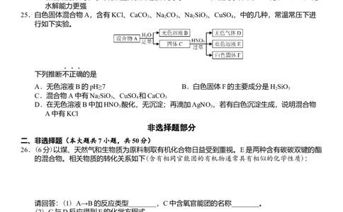 2019年高考化学试卷（浙江）（4月）（空白卷）_历年高考真题合集_化学历年高考真题_新&middot;Word版2008-2025&middot;高考化学真题_化学（按试卷类型分类）2008-2025_自主命题卷&middot;化学（2008-2025）