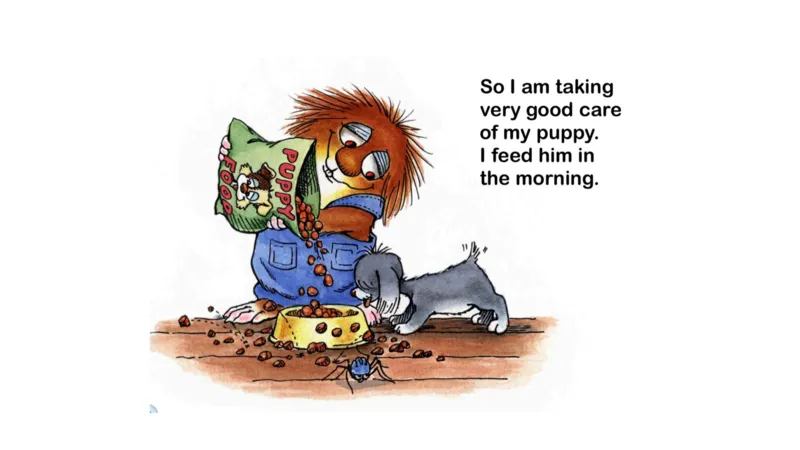 23.Justmeandmypuppy_Frank（小毛怪）老师爆笑阅读单词课（50个故事3000词）_小炸毛爆笑故事单词课课件