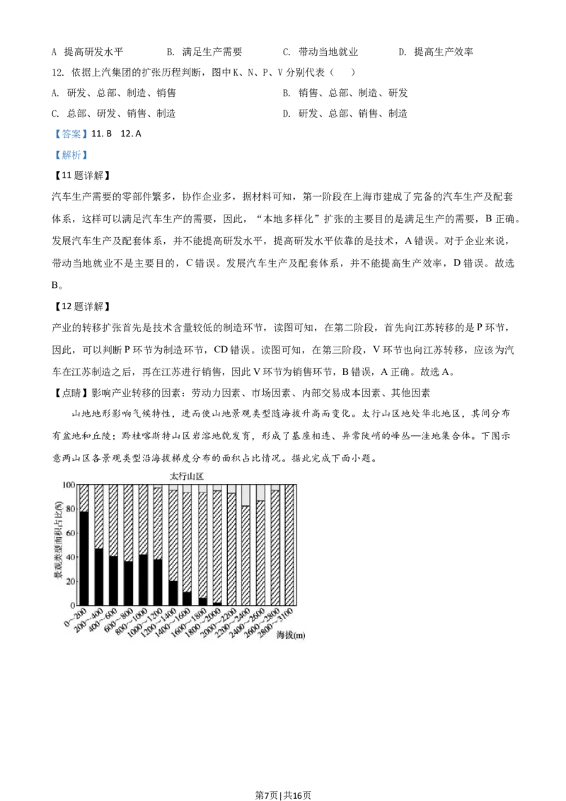 2020年高考地理试卷（山东）（解析卷）_地理历年高考真题_新&middot;Word版2008-2025&middot;高考地理真题_地理（按年份分类）2008-2025_2020&middot;地理高考真题