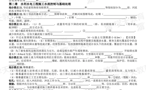 02.2025一建《水利》考前10页纸（填空版）_2026年一级建造师_2026年一建水利_2025年一建水利SVIP_04-冲刺串讲✿考点强化✿小灶集训_55-水利《考前密训班》王澜XT_--配套讲义--