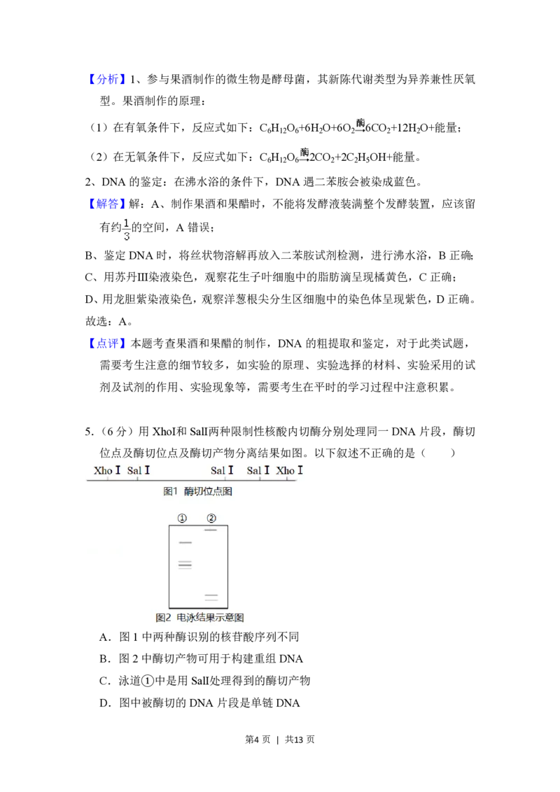 2018年高考生物试卷（北京）（解析卷）_生物历年高考真题_新&middot;PDF版2008-2025&middot;高考生物真题_生物（按试卷类型分类）2008-2025_自主命题卷&middot;生物（2008-2025）_北京自主命题&middot;生物（2008-2025）