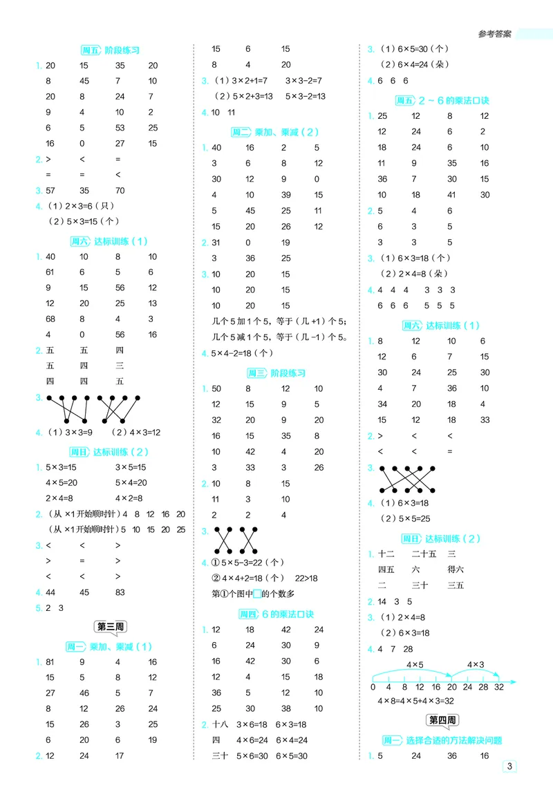 25秋星级口算天天练二年级数学上（R版）答案_🍎星级口算人教25年上册(1)