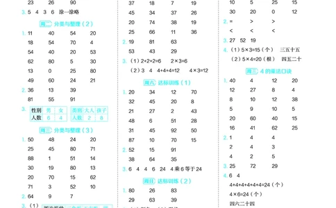 25秋星级口算天天练二年级数学上（R版）答案_🍎星级口算人教25年上册(1)