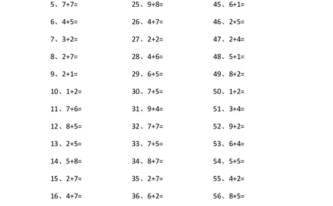 15以内加法第81~100篇-_小学数学口算竖式脱式计算应用题一二三四五六年级上下册电_小学数学口算题库电子版（1-6）_小学数学口算一年级_口算题适合1年级(含答案）