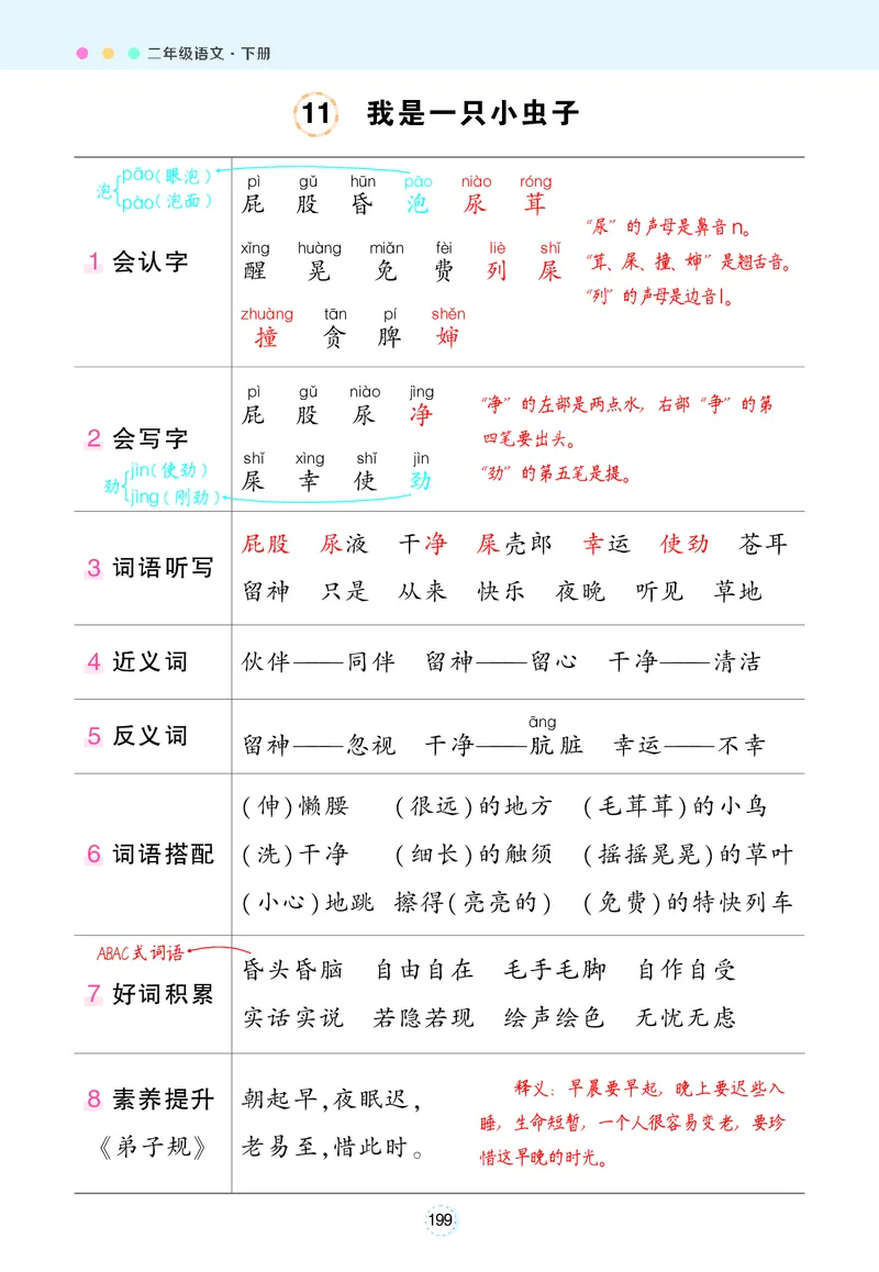 2.8状元语文笔记背记清单_二年级上下册资料_小学二年级学习资料-25年更新版_2-02、小学二年级语文下册_2-2-1、复习、知识点、归纳汇总_语文知识点总结(按每课）