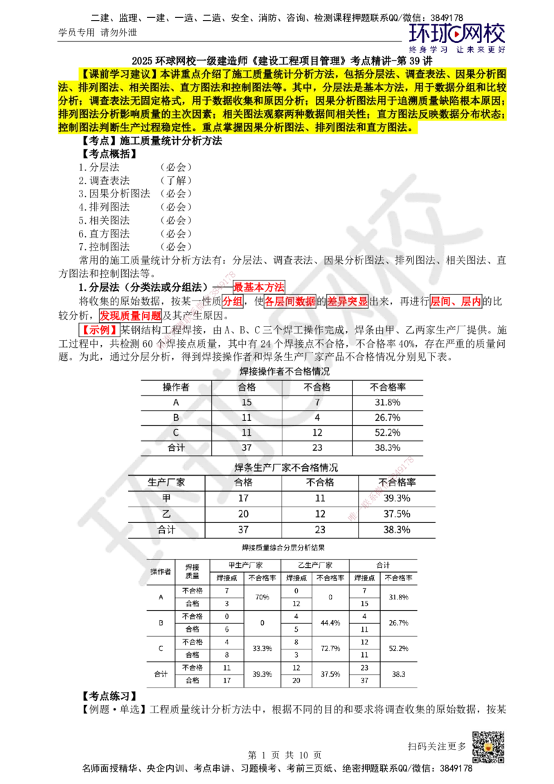 39.第39讲-52施工质量统计分析方法_2026年一级建造师_2026年一建管理_2025年一建管理SVIP_02-基础精讲✿高端面授✿深度强化_25-管理《考点精讲班》张君、郑春秋HQ_张君