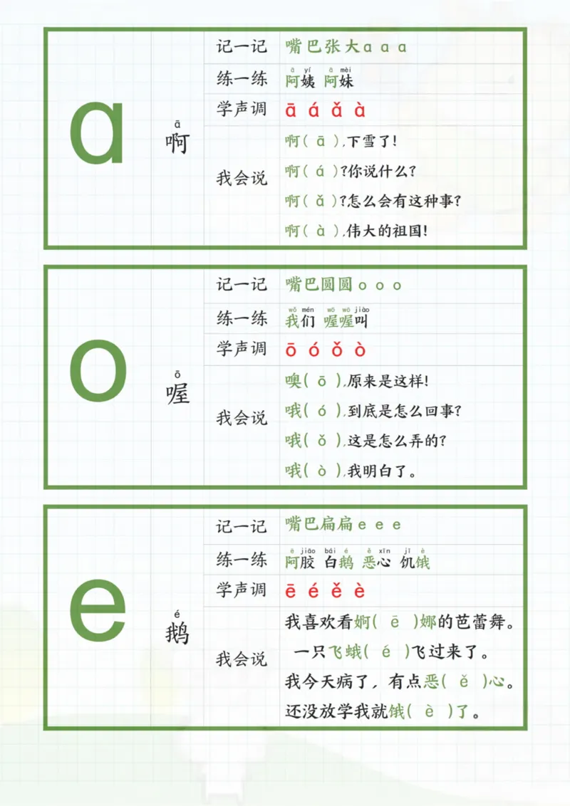 1_一年级上册拼音贴_一到六小学晨读晚默晨诵晚读_24秋一年级上册各类资料(小纸条知识点默写单)