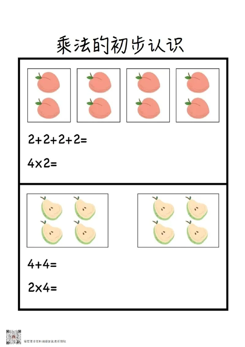 2.乘法的初步认识_一年级上下册资料_一年级上册小红书同款资料_一年级(1)