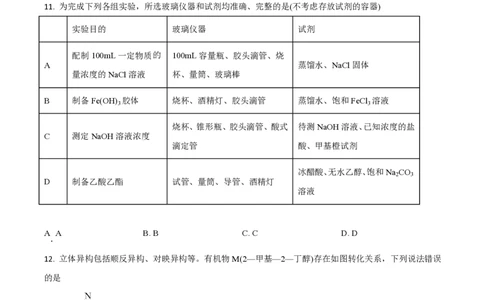 2021年高考化学试卷（山东）（空白卷）_历年高考真题合集_化学历年高考真题_新&middot;PDF版2008-2025&middot;高考化学真题_化学（按年份分类）2008-2025_2021&middot;高考化学真题