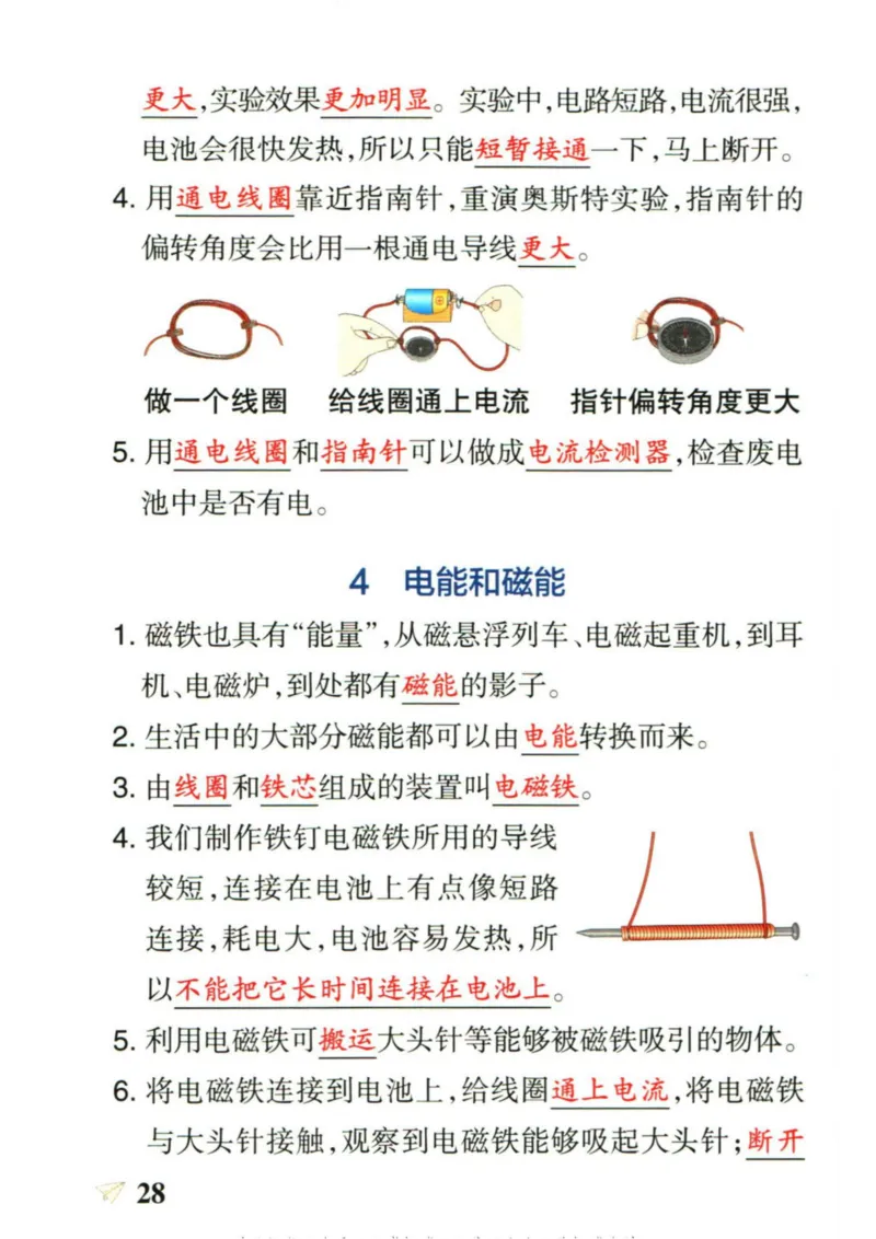 6年科学上册《基础知识手册》 教科版