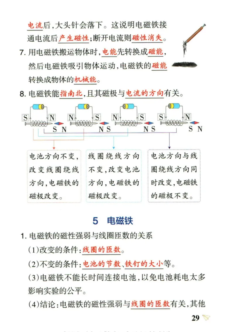 6年科学上册《基础知识手册》 教科版
