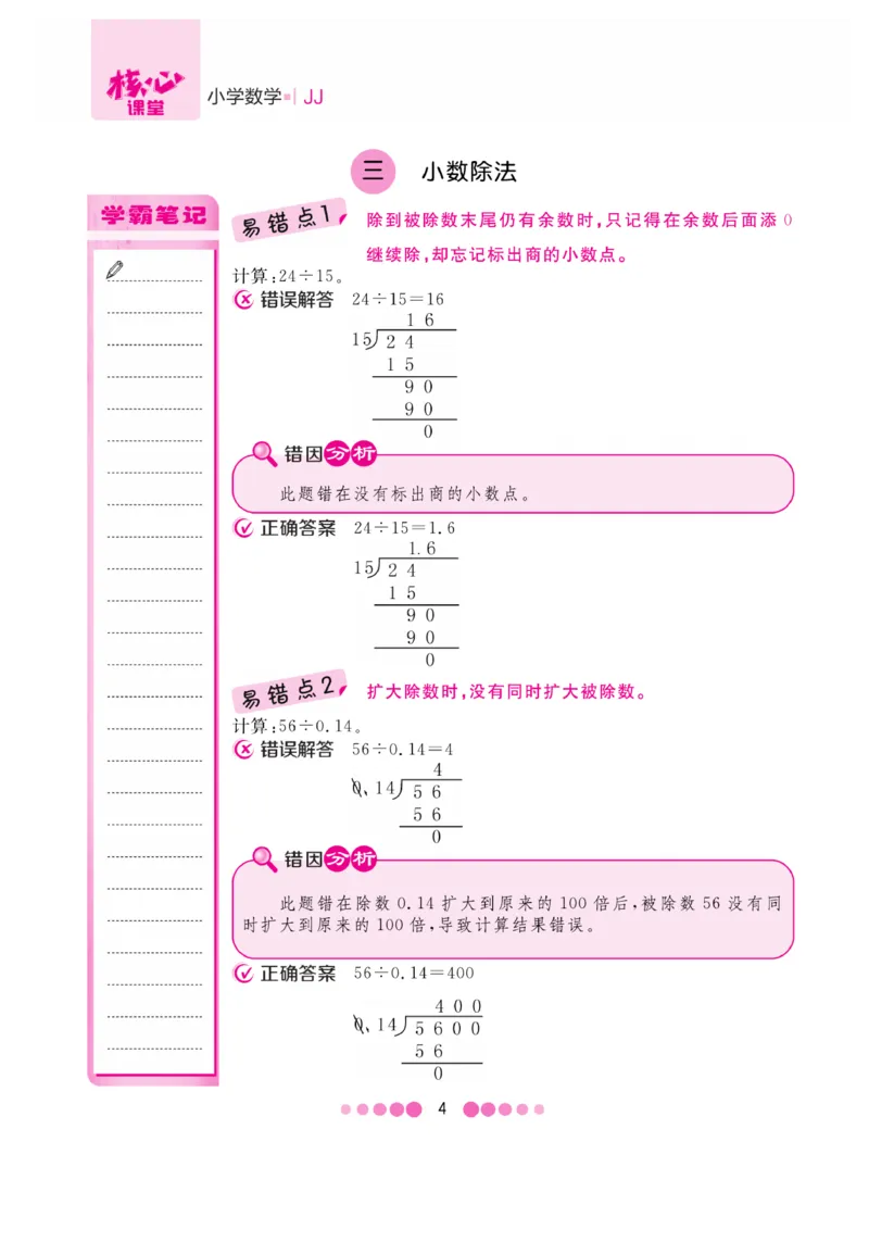 《核心课堂》5年级数学上册（冀教版）册_2024年人教版小学数学一二三四五六年级上册下册期中期末试a0747_小学全科《同步练习+精品试卷》打包下载（1-6年级单元月考期中期末试卷）
