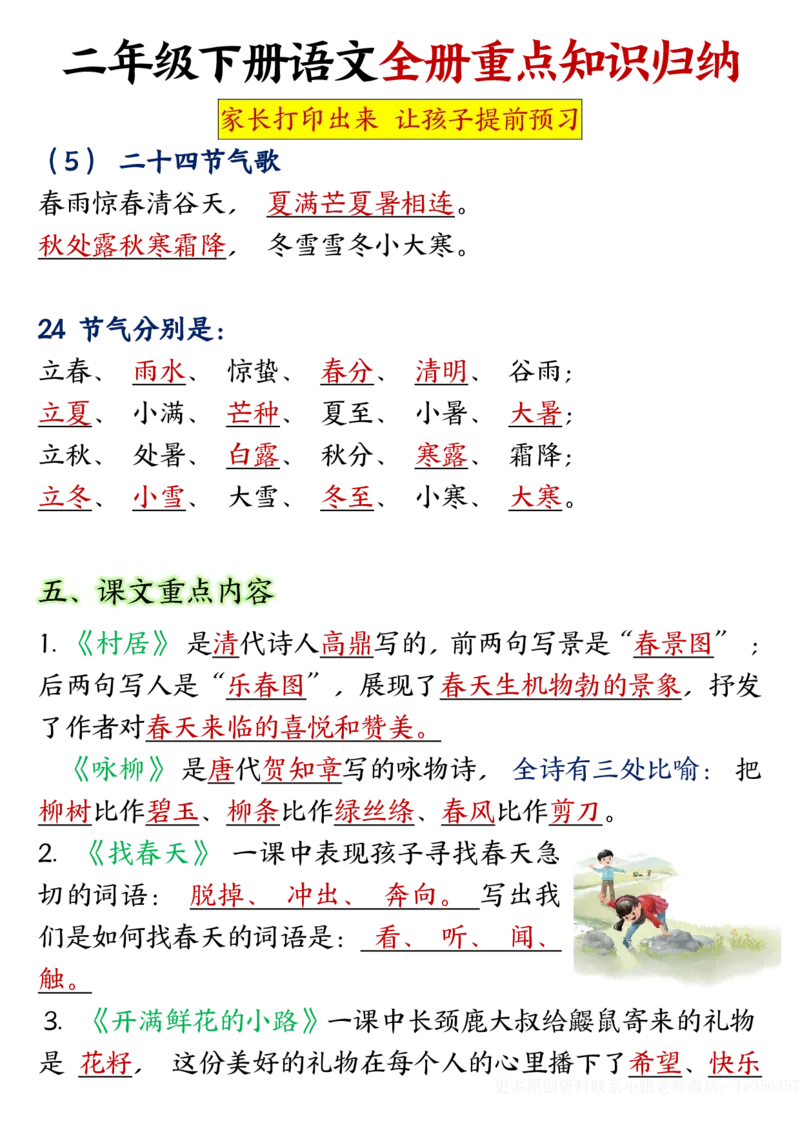 2001全册重点知识点汇总二下语文_二年级上下册资料_二年级下册小红书同款资料_二下语文_二下语文