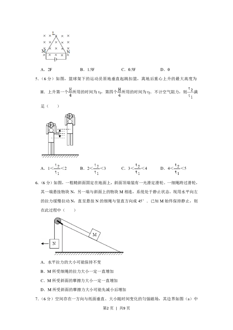 2019年高考物理试卷（新课标Ⅰ）（空白卷）_物理历年高考真题_新&middot;PDF版2008-2025&middot;高考物理真题_物理（按试卷类型分类）2008-2025_全国卷&middot;物理（2008-2024）