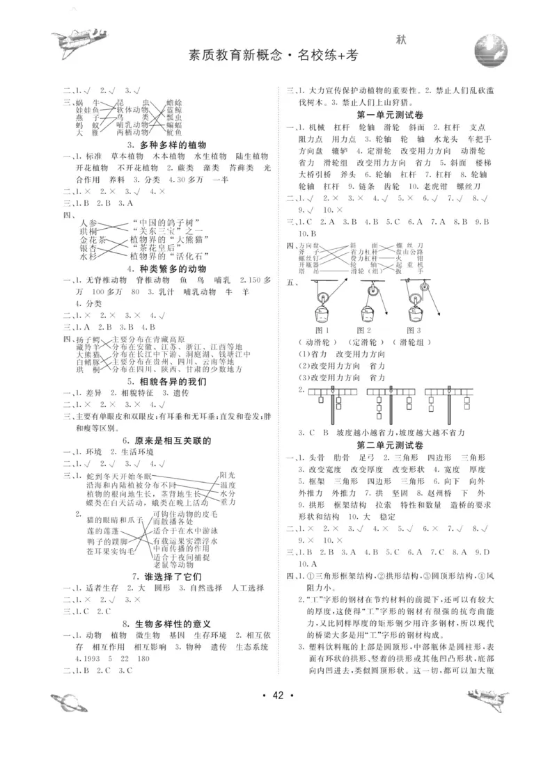 名校练加考科学教科版6年级上册_2024年人教版小学数学一二三四五六年级上册下册期中期末试a0747_小学全科《同步练习+精品试卷》打包下载（1-6年级单元月考期中期末试卷）_小学科学