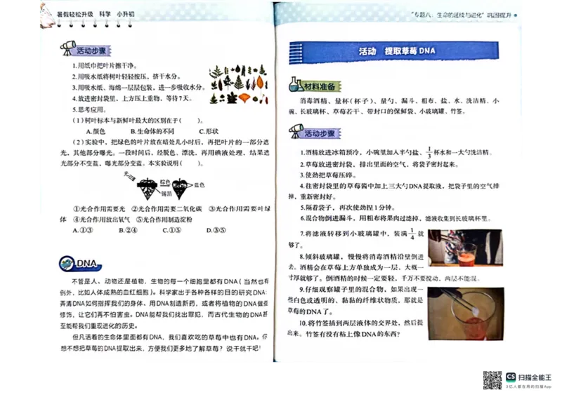 暑假轻松升级科学小升初_2024年人教版小学数学一二三四五六年级上册下册期中期末试a0747_小学全科《同步练习+精品试卷》打包下载（1-6年级单元月考期中期末试卷）_小学科学