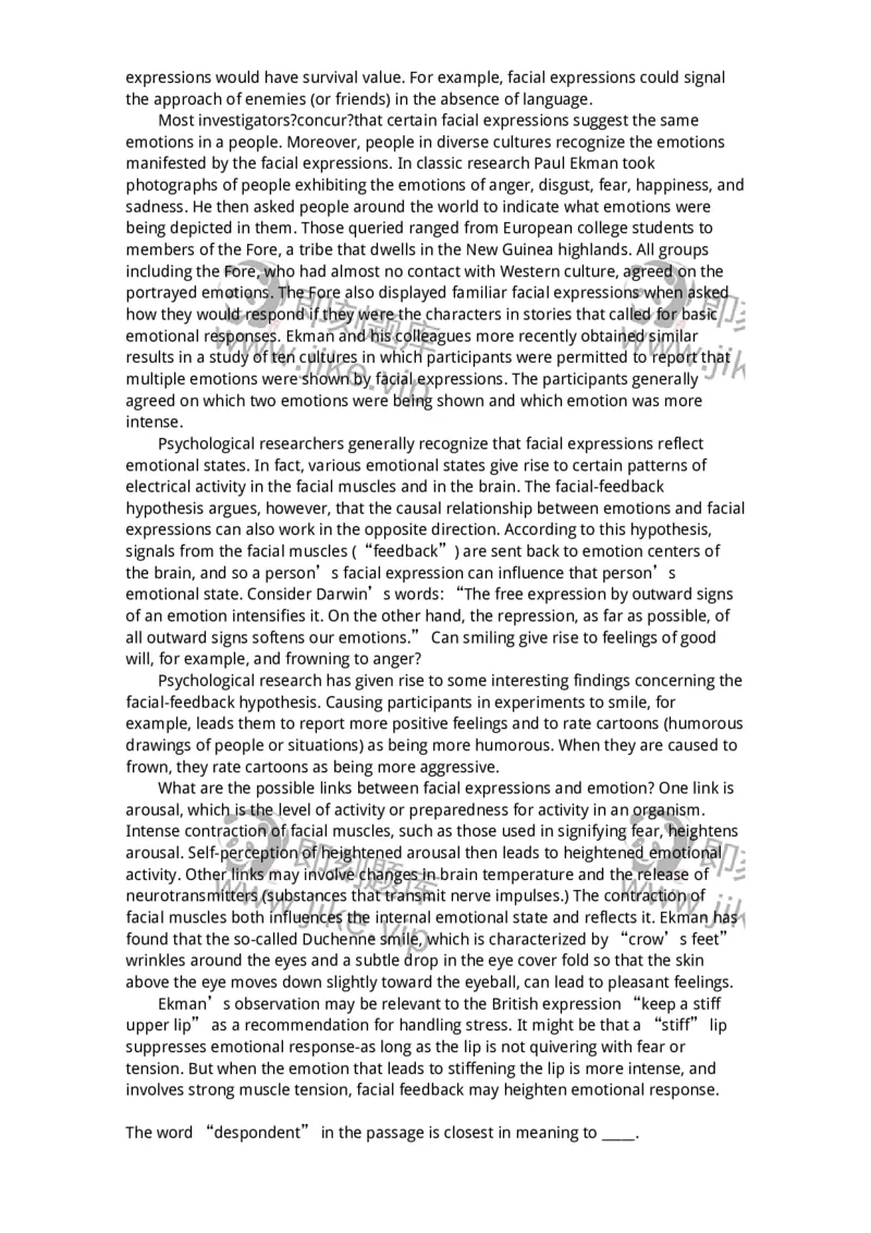 340506-阅读理解2-174340_军队文职(1)_01.军队文职真题-专业课_（全）版本一（历年真题+章节练习+模拟题）_英语言文学(军队文职)_章节练习_题目+解析