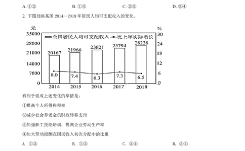 2019年高考政治试卷（海南）（空白卷）_政治历年高考真题_新&middot;PDF版2008-2025&middot;高考政治真题_政治（按年份分类）2008-2025_2019&middot;政治高考真题