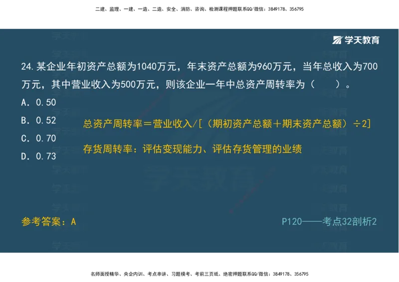 01.模考强化二讲义_2026年一级建造师_2026年一建经济_2025年一建经济SVIP_03-习题精析✿实战特训✿模考通关_52-经济《A计划模考班》孙麒伟XT_--配套讲义--