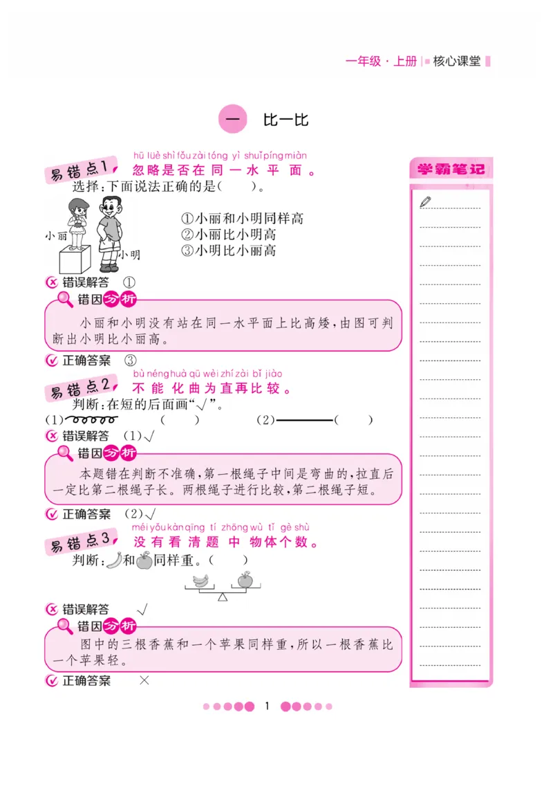 《核心课堂》1年级数学上册（冀教版）册_2024年人教版小学数学一二三四五六年级上册下册期中期末试a0747_小学全科《同步练习+精品试卷》打包下载（1-6年级单元月考期中期末试卷）