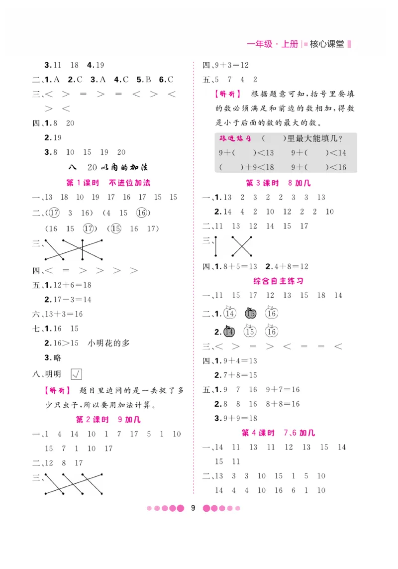 《核心课堂》1年级数学上册（冀教版）册_2024年人教版小学数学一二三四五六年级上册下册期中期末试a0747_小学全科《同步练习+精品试卷》打包下载（1-6年级单元月考期中期末试卷）
