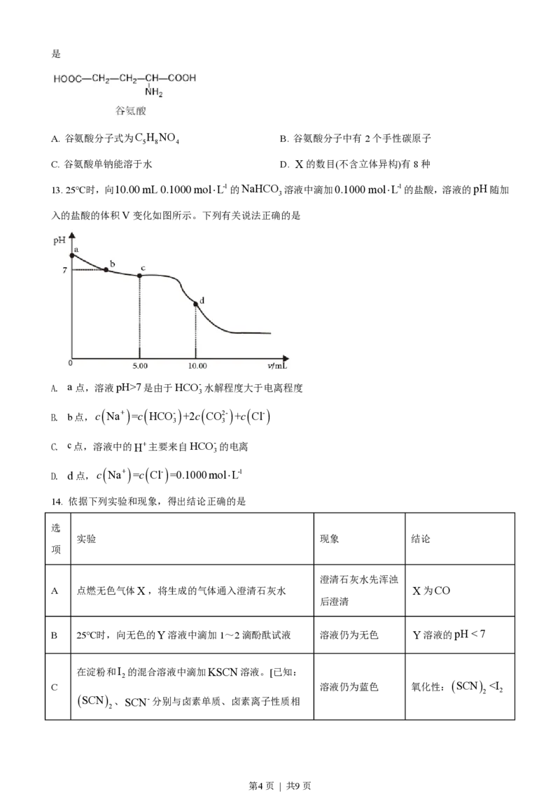 2021年高考化学试卷（海南）（空白卷）_历年高考真题合集_化学历年高考真题_新&middot;PDF版2008-2025&middot;高考化学真题_化学（按年份分类）2008-2025_2021&middot;高考化学真题