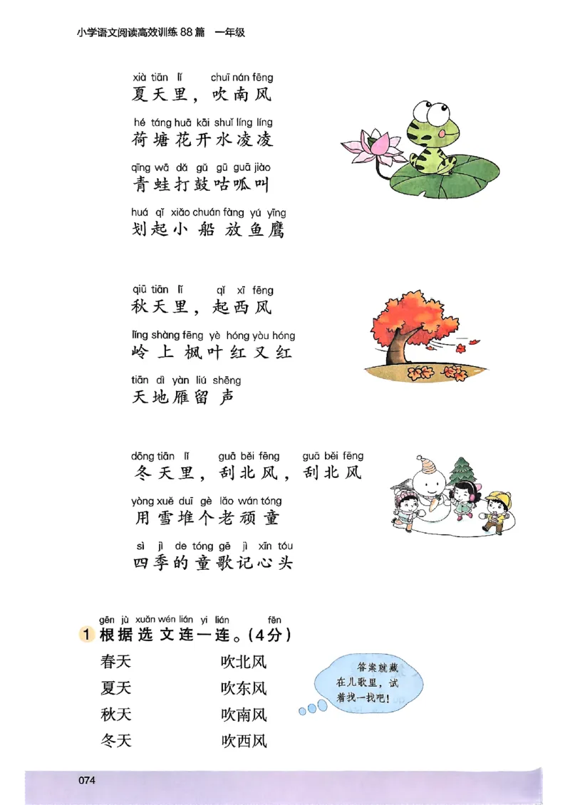 2026一年级木头马88篇高效训练-副本_26版高效阅读88篇一年级