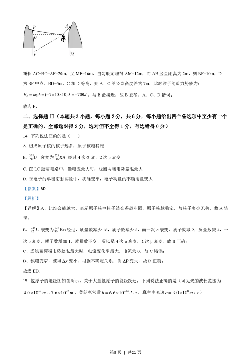 2018年高考物理试卷（浙江）（4月）（解析卷）_物理历年高考真题_新&middot;PDF版2008-2025&middot;高考物理真题_物理（按省份分类）2008-2025_2008-2025&middot;（浙江）物理高考真题
